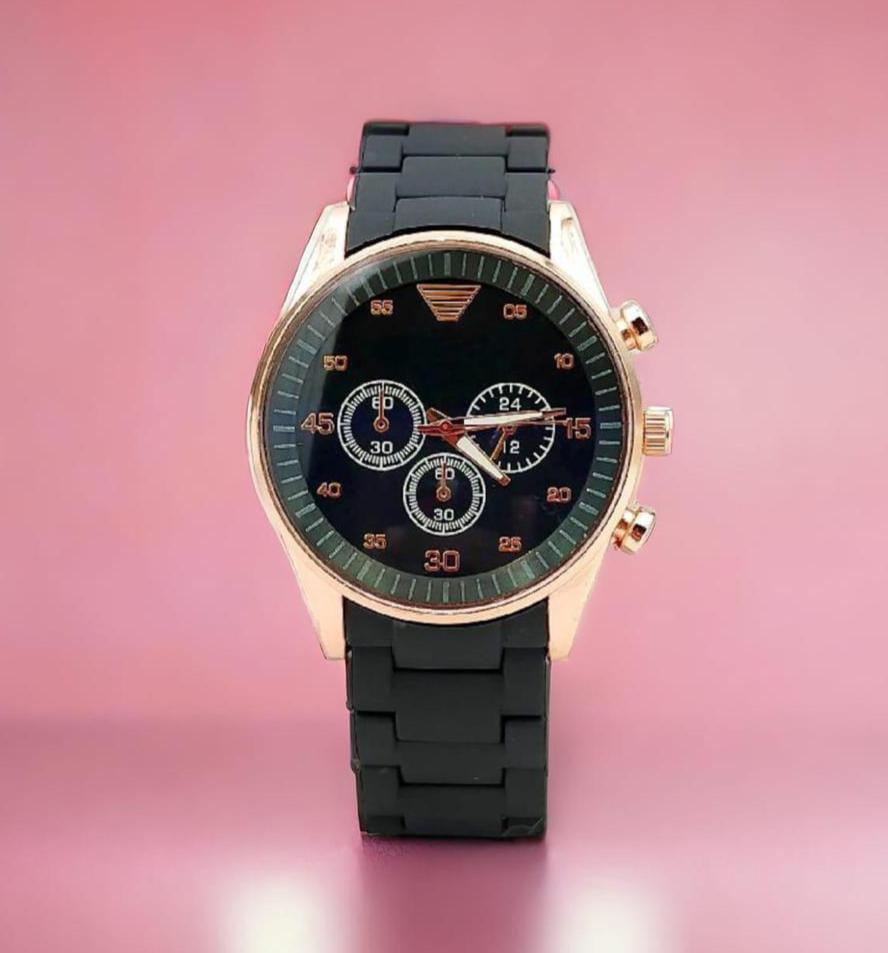 Luxury Men’s Analog Quartz Watch – Stylish Silicone Strap Wrist Watch for Men | Waterproof Casual & Formal Watch