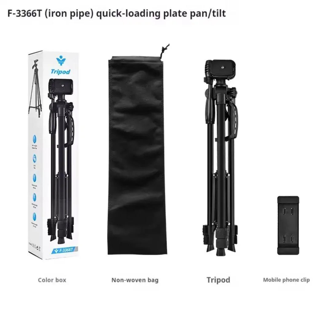 Metal Tripod Stand Black Lightweight Portable