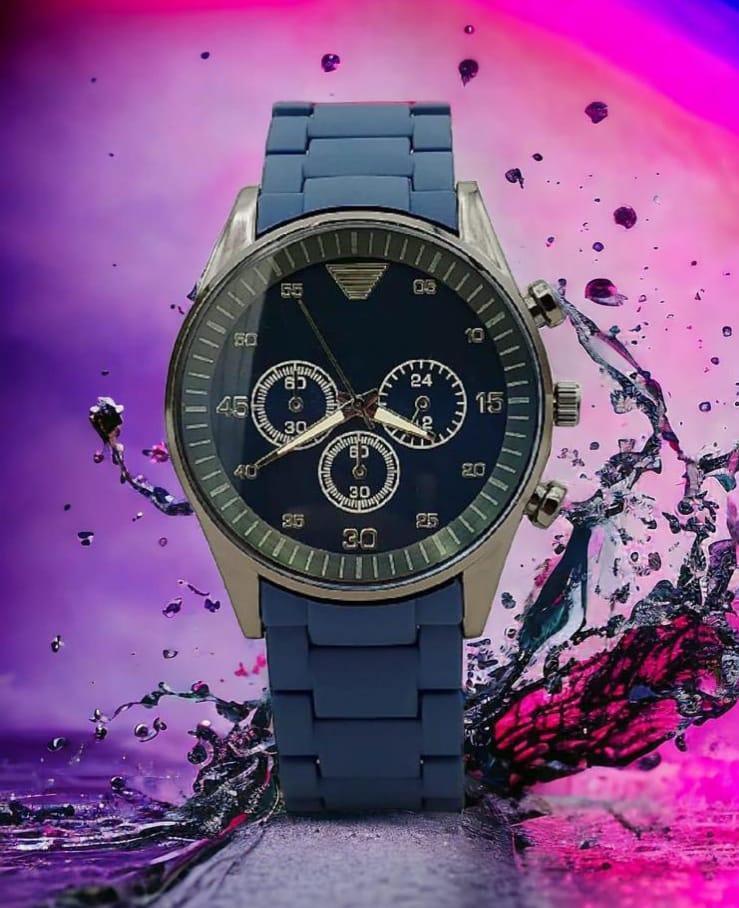 Luxury Men’s Analog Quartz Watch – Stylish Silicone Strap Wrist Watch for Men | Waterproof Casual & Formal Watch