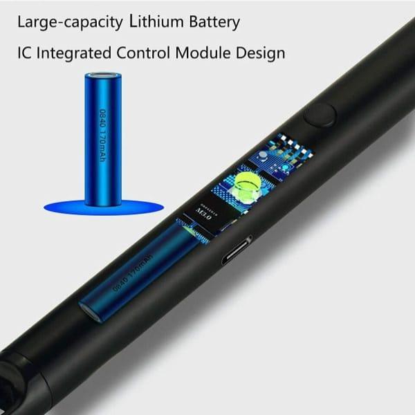USB Rechargeable Electric Lighter Black Metal Pakistan