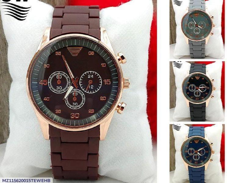 Luxury Men’s Analog Quartz Watch – Stylish Silicone Strap Wrist Watch for Men | Waterproof Casual & Formal Watch