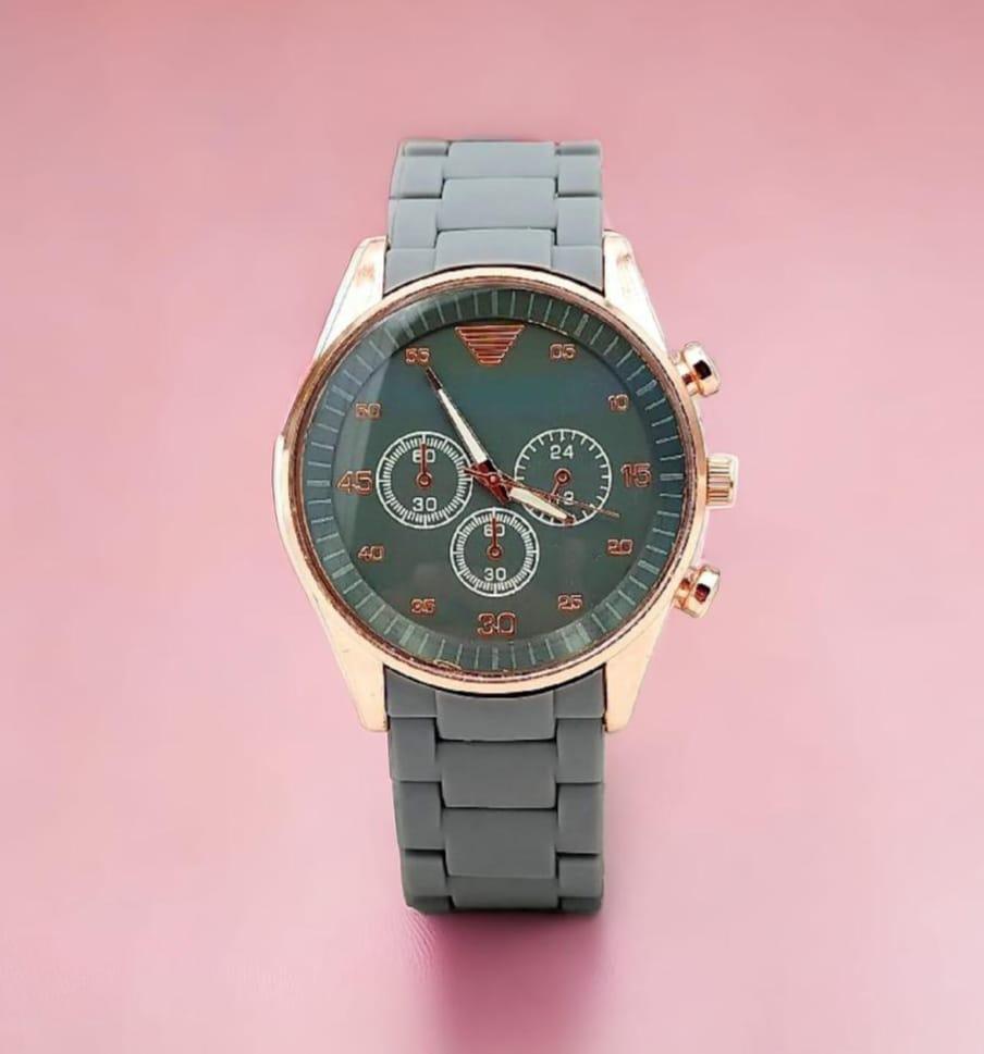 Luxury Men’s Analog Quartz Watch – Stylish Silicone Strap Wrist Watch for Men | Waterproof Casual & Formal Watch